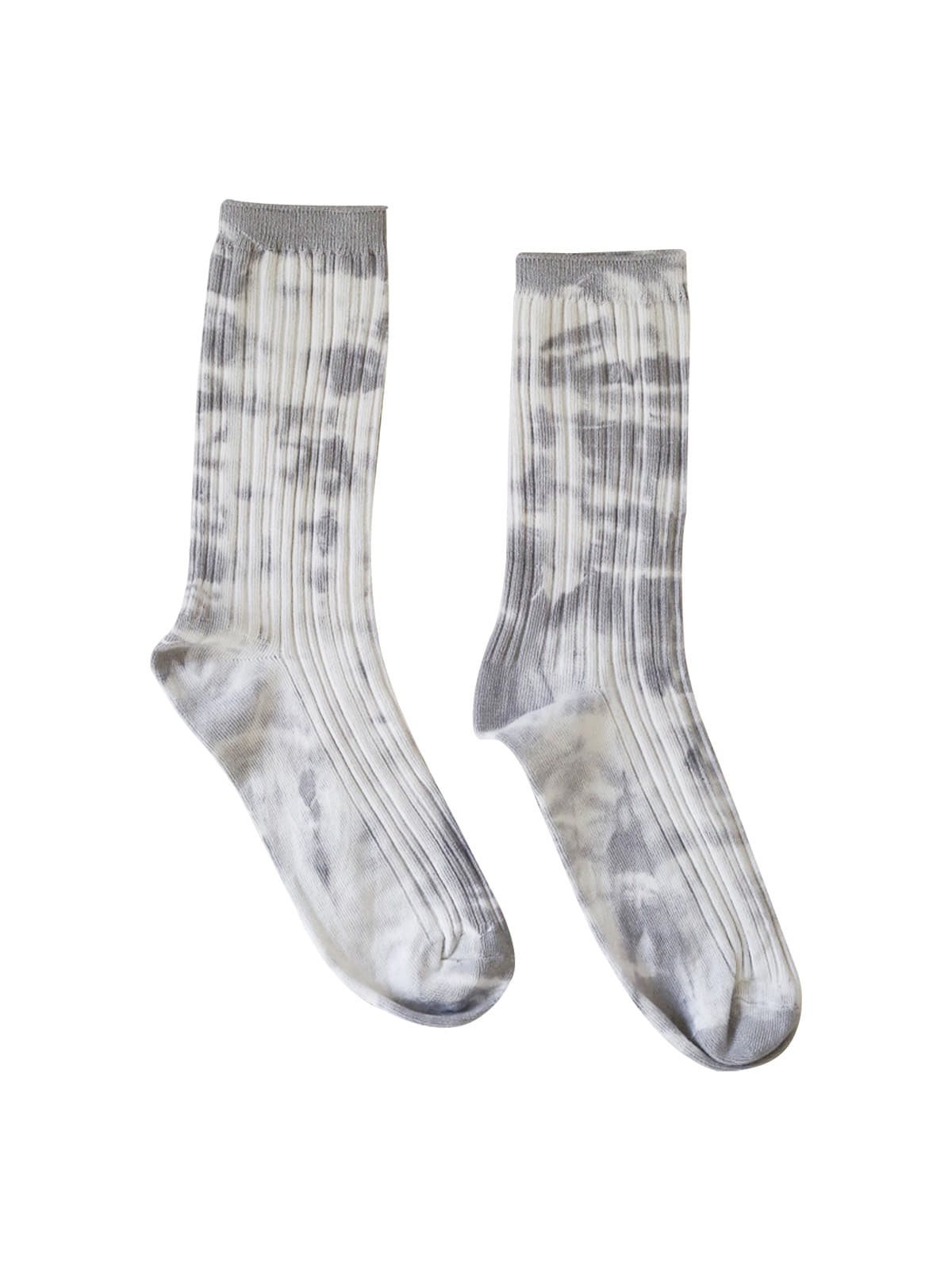 Plants tie-dye socks in gray
