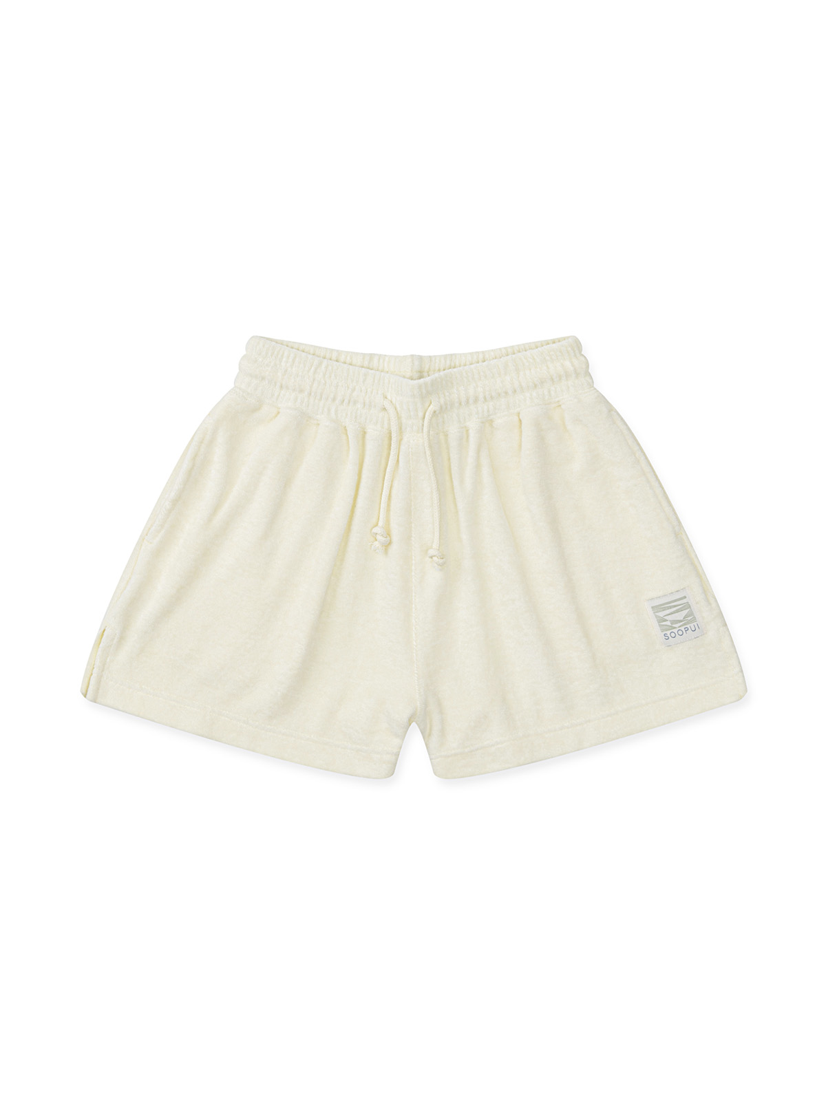 Organic terry shorts in Lime