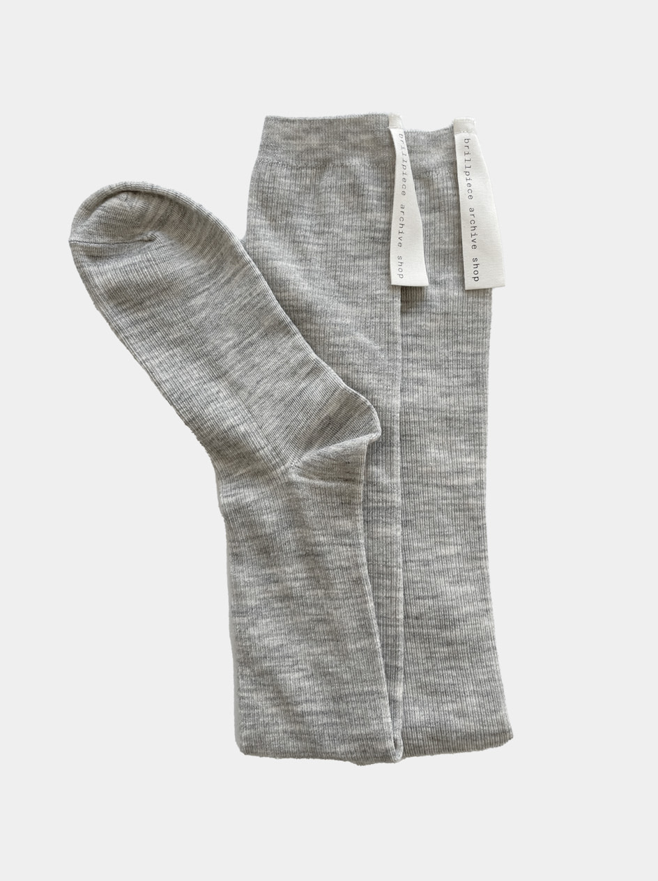 Ribbed wool knee socks [bas x sohn Exclusive] Mixed grey