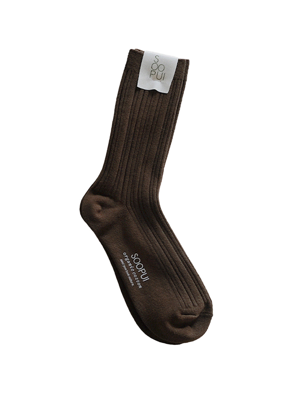 Organic cotton socks in brown